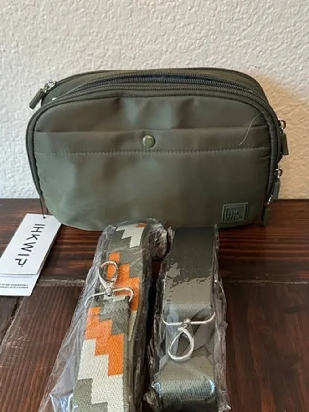 Military Olive Crossbody Convertible Bag - Picture 2 of 10